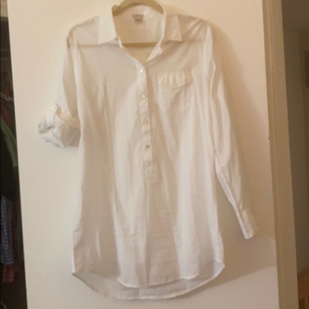 White Tunic Button up